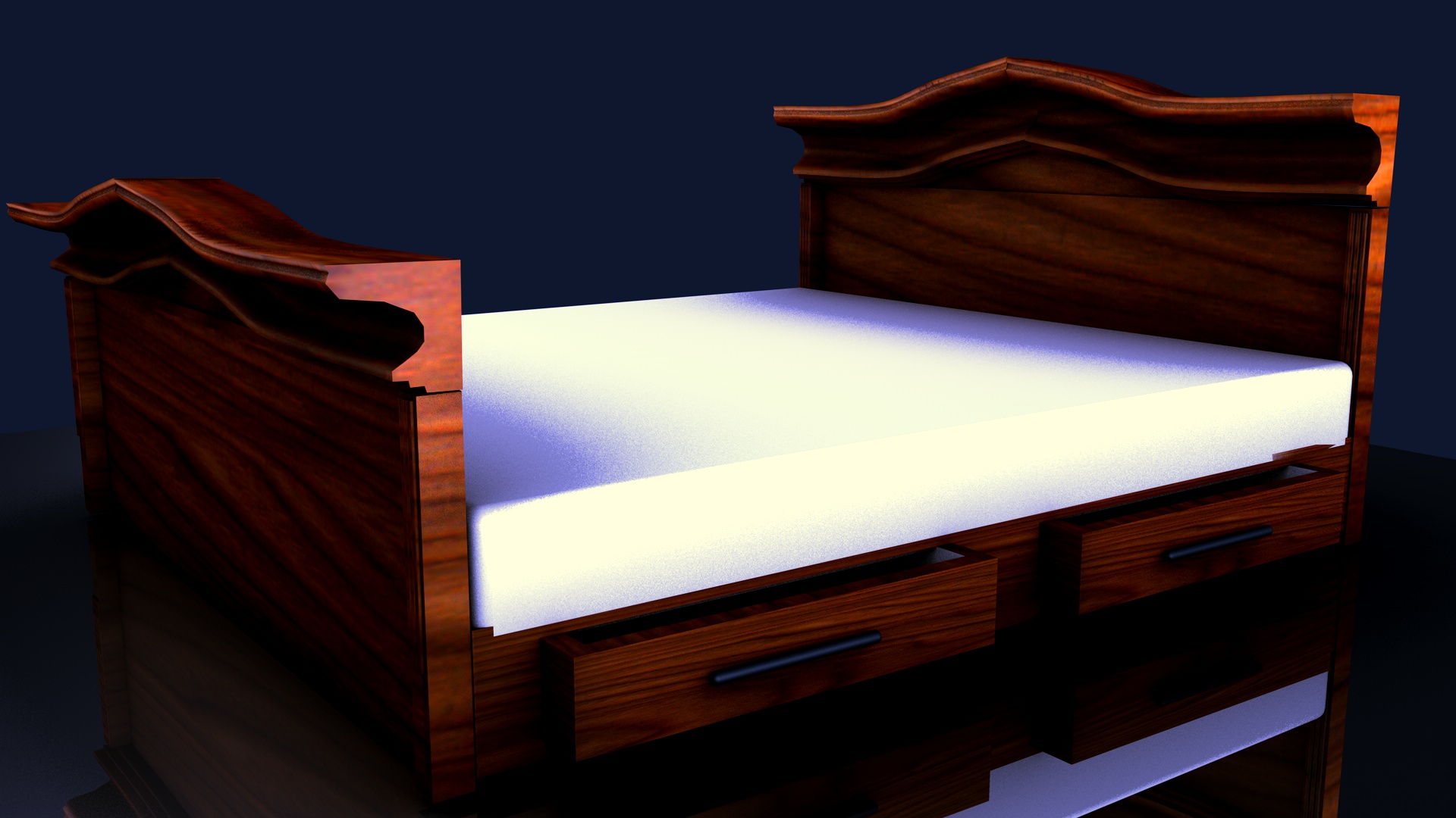 bed-mab-91-木制床